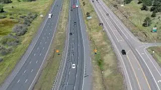I-70 Floyd Hill Project Aerial Video nearing top of Floyd Hill -  Aug.  2023