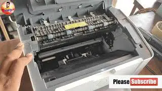 how to HP Laser 103 107 108 printer error paper is empty in tray. load  paper problem solution