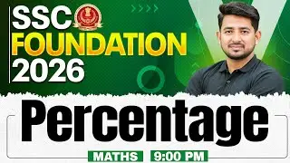 SSC Maths Classes 2026 | Percentage Concepts & Tricks | Percentage kaise Nikale | By Ravinder Sir