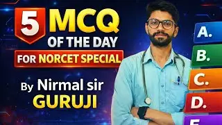MCQ of the Day – Part 2 🔥 | NORCET Nursing Officer Special#norcet 3NIRMALSIR#GURUJI#nursing officer