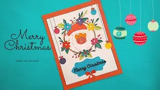 Easy and Beautiful Christmas Greeting card ideas|Merry Christmas card idea 2021