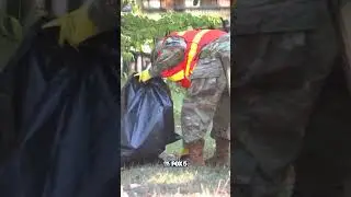 National Guard members activated for DC federal takeover seen picking up trash