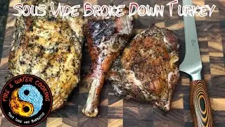 Sous Vide Que Broken Down Whole Turkey on the Camp Chef SmokePro