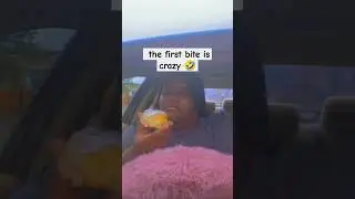 she took the first bite an it gone #hilariousfails #laugh #firstbite