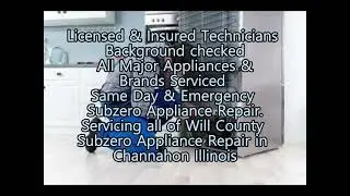 Subzero Appliance Repair in Channahon Illinois 815-697-5763