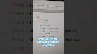 # Microsoft Word basic ways# keyboard shortcuts # keys #