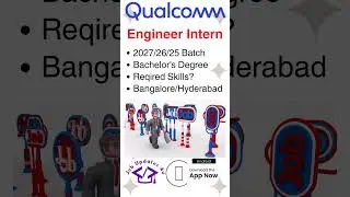 Qualcomm is hiring Engineer Intern | 2027/2026/2025 Batch | Location?#itjobs #jobupdates4u  #jobs