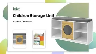SoBuy Children Storage Unit | Hallway Bench | Entryway Storage Bench | Storage Chest | FSR91-W