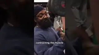 Charles Glass showing me his chest workout