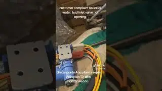 GE refrigerator inlet valve replacement no water or ice appliance repair Arlington tx