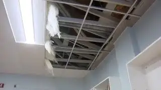 Water pipes burst damaging inclusive child care center's library and gym