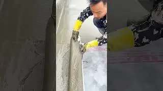 The process of waterproofing a roof with a membrane | #waterproofing #proofing #construction #shorts