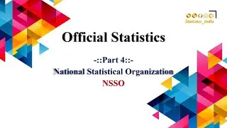 Official Statistics - NSO & NSSO Brief Details - Part 4 - By Mehul Patel Sir I For RO_RA_SA Exam