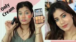Only *Cream* Products Makeup Challenge 😱 Quarantine Day 7🙄 Felt like getting ready| Makeup Challenge