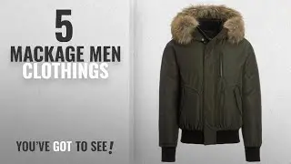 Top 10 Mackage Men Clothings [ Winter 2018 ]: Men's Mackage Florian Bomber - Army (44)