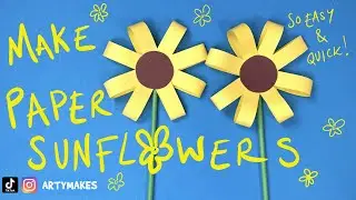 Arty Makes - Make A Paper Sunflower - They're so easy! 🌻