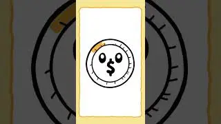 Draw a coin #shorts #doodle #easydrawing