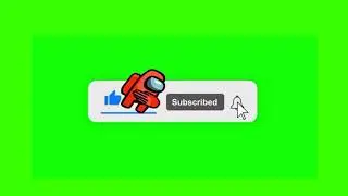 Among us subscribe animation #amongussubscribebuttongreenscreen #amongusgreenscreen #amongus