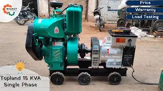 Topland 15KVA Single Phase Transformer type electricity generator. 100% copper.
