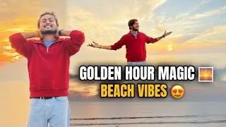 Sunset Dekhne Beach Pe Pahoch Gaye 😍 | Golden Hour Magic 🌅 || mins vlogs 