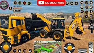 Large City Railway Road construction work. Soil work road construction JCB and dumper stimulation.