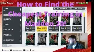 How to Find the Cheapest Training in Madden 20!