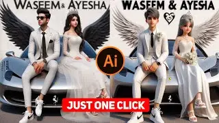 How to Create 3D Couple Wings Name Images | Couple viral photo editing | bing image creator tutorial