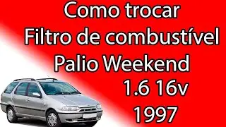 Troca de filtro de combust&iacute;vel palio weekend 1.6 16v 1997 em casa