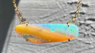 ENCHANTED CRYSTAL OPAL AND DIAMOND NECKLACE by NIXIN Jewelry