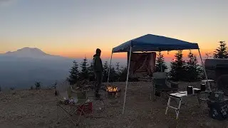 First day of fall camping, windy and wildfire smoke 