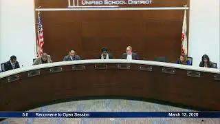 Emergency Board Meeting - March 13, 2020
