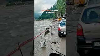 Floodwaters Devour Road: Kullu Manali Highway| Himachal 19 August 2023