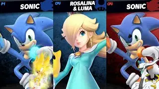(Lightning Round at Gaur Plain) Sonic + Rosalina VS Impostor Sonic | Super Smash Bros. Ultimate