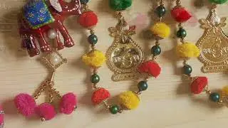 How to make bandhanwal at home| DIY pearl toran| how to make easy&nbsp; moti toran at home|wall hanging