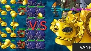 PVZ FUSTION GOLD PLAN VS GOLD ZOMBOSS