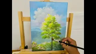 LEARN ACRYLIC PAINTING | Uphill Landscape