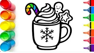 How To Draw a Christmas Mug 🎄☕ Easy Step by Step | Drawing, Painting & Coloring