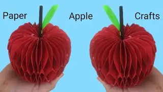 DIY Paper Apple🍎🍏//3D Paper Apple//Paper Crafts For School//Easy Kids Craft Ideas