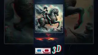 Knight in Armor on Horseback | Epic Medieval 3D Anaglyph Adventure.