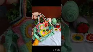 DIY handmade crochet bag 🧶 #short #crochet #crochet  #crochetbag  #handmade  #diycrafts #sheetlahar