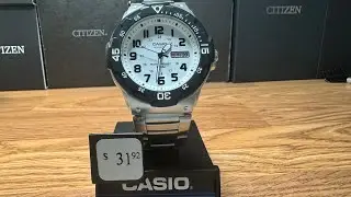 Casio 5125 budget deal under $35 3 hand Analog Rotating Bezel Day/Date Display 100M Water Resistant