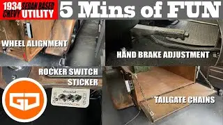 1934 Chevy Hot Rod Utility Handbrake Adjustment Wheel Align Demister Sticker & Tailgate Chain Ep 127