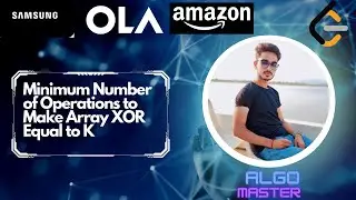 Minimum Number of Operations to Make Array XOR Equal to K | Medium | Leetcode 2997 | AlgoMaster_07