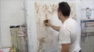 La pintura ABSTRACTA  Fácil con ACRÍLICOS  / textura / ESPONJA / Abstracto 17