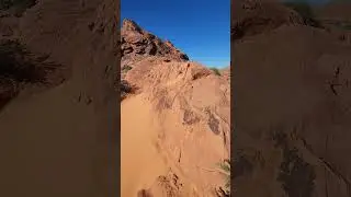 It's crazy how it goes from crushed rock to straight sand... #hiking #nature #adventure #desert