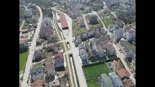 Kocaeli Başiskele havadan drone çekimi ..   trafik parkı ,pazaryeri marmara denizi , körfez ..
