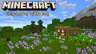 Relaxing Exploring and Settling by a Flower Field | Minecraft Longplay (No Commentary)