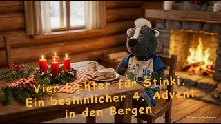 Vier Lichter für Stinki – Ein besinnlicher 4. Advent in den Bergen 🦨🕯️