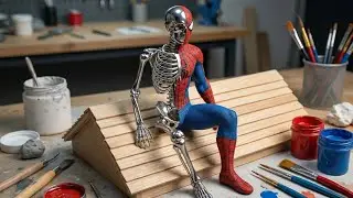 ☝️Transforming a Metal Skeleton into Spider-Man 🕷️ Full Process Timelapse #spiderman #marvel 