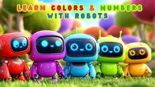 Five Color Robots 🤖🌈 | Counting Song for Kids | Beep, Boop, Whirr, Ping & Zap!